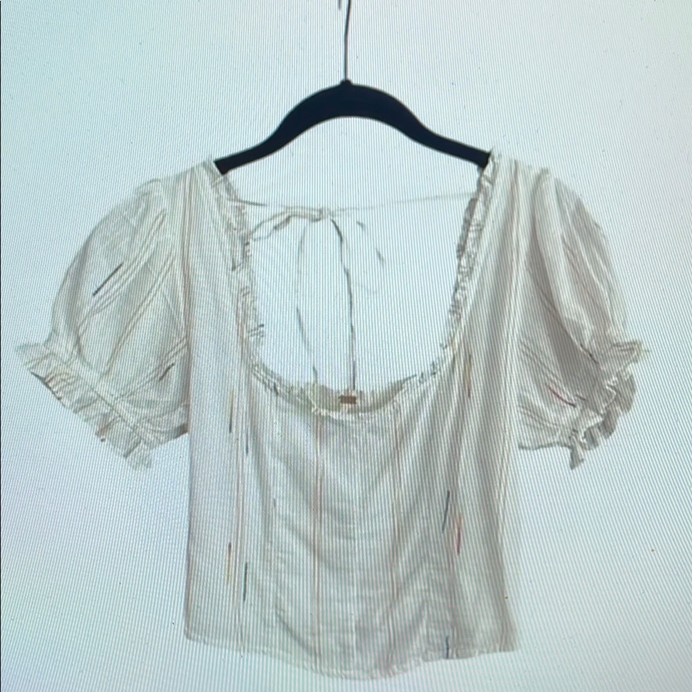Elegant Cream Ruffle Top